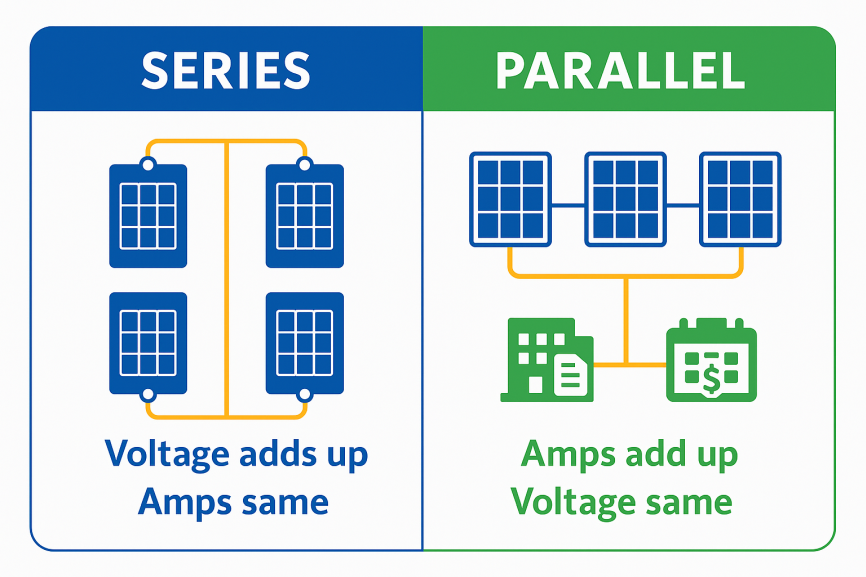 solar panels series or parallel