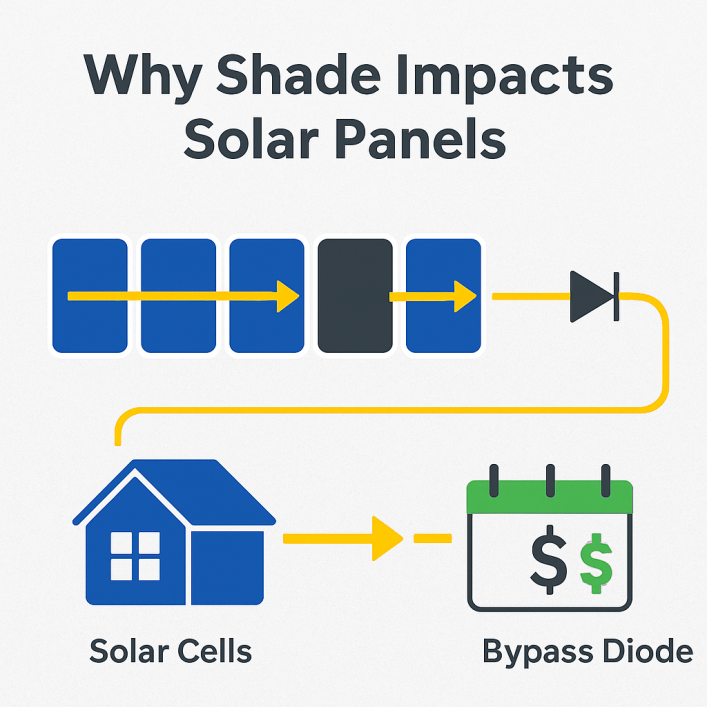 why shade impacts solar energy output