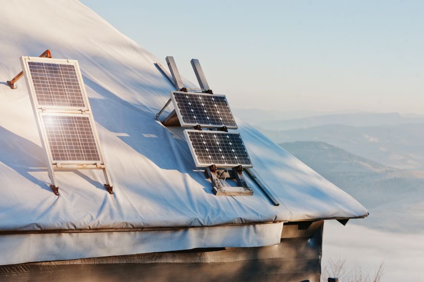Home solar mounting system installation for off-grid living by Eco Sun Works