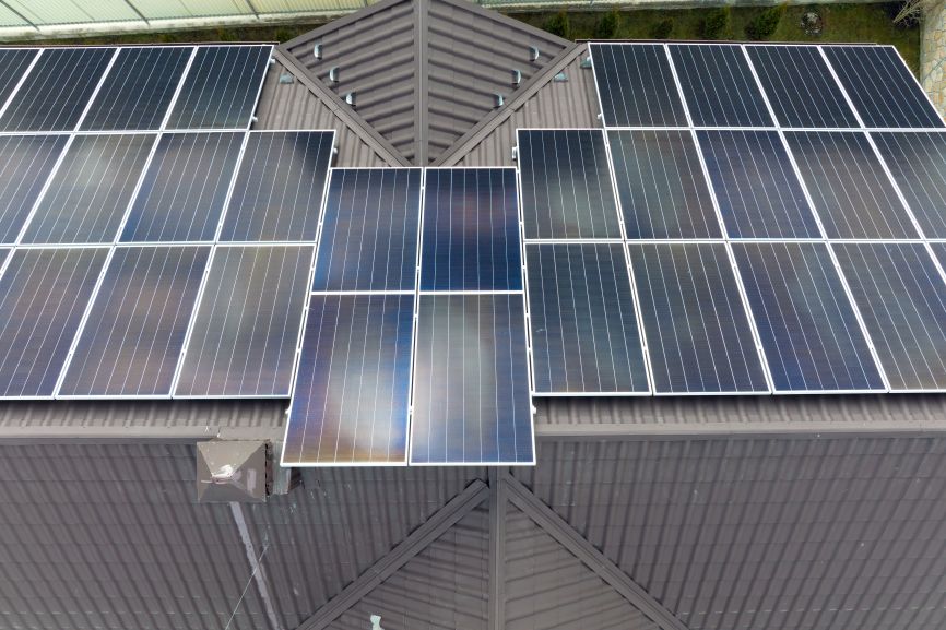 4000 watt solar panel system installed on a residential roof by EcoSunWorks.